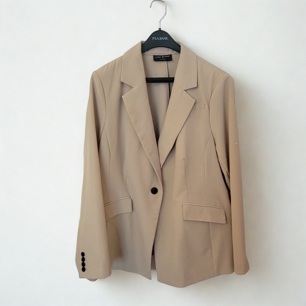 Lane Bryant Womens Size 20 Beige Blazer